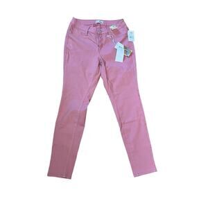 YMI Skinny Jeans Womens Plus Size 1X High Rise Pink Rose Hyperstretch NWT